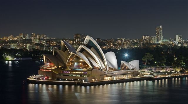 Gece Sidney Opera Binası